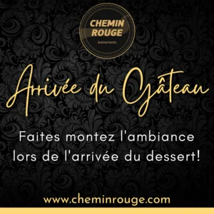 Pochette Chemin Rouge — Arrivée du gâteau